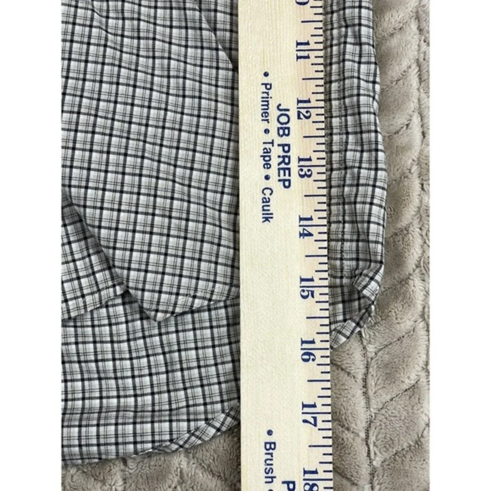 Haggar‎ Forevernew Shirt Men's M long Sleeve Button Down Khaki Plaid